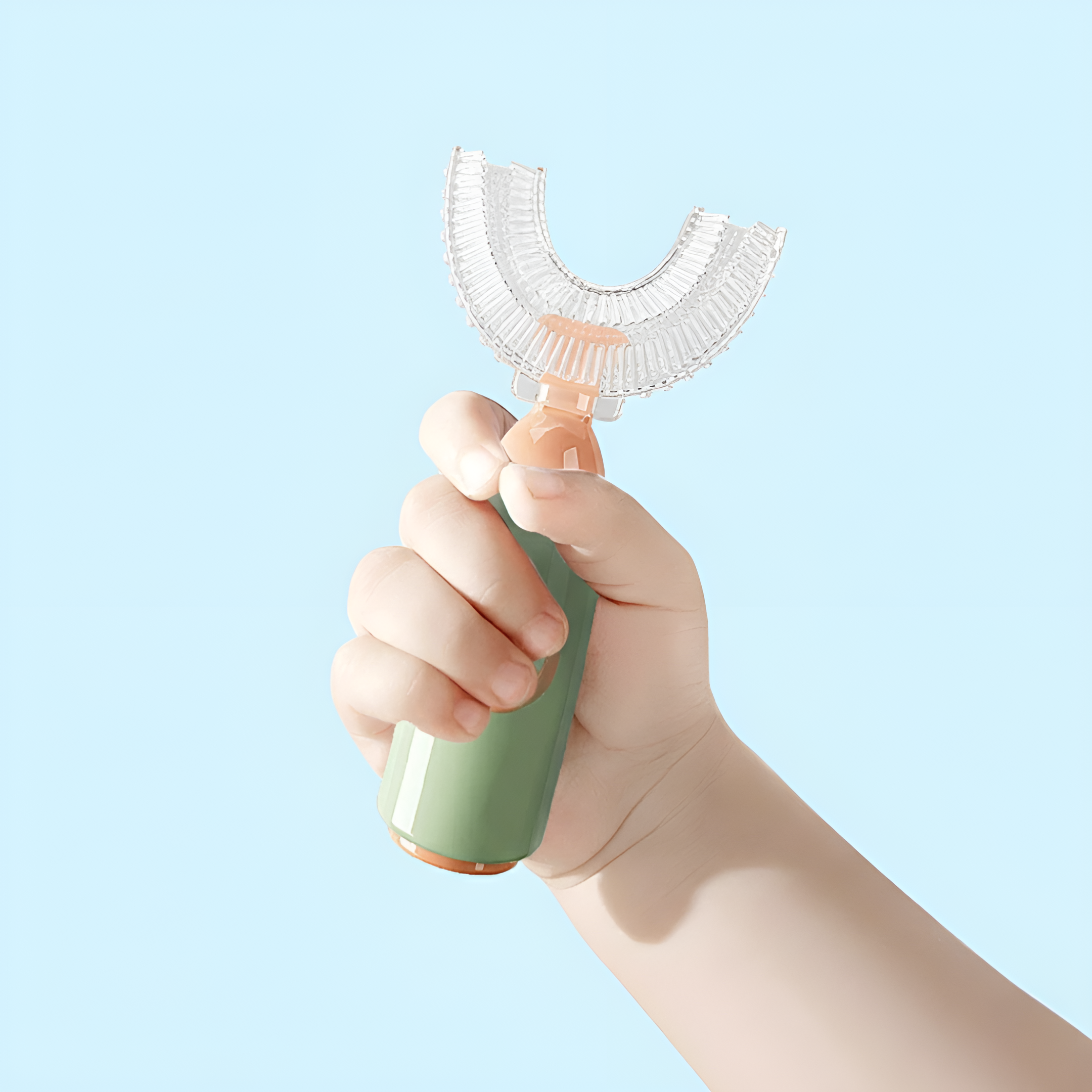 U Shaped Silicone Soft Bristle Manual Cleaning Brush For Kids