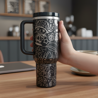 Stanley Tumbler with One Piece Design for Travel and Outdoor Use