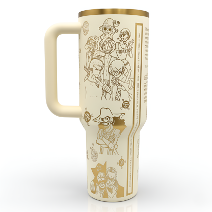 40oz Retro Printed Tumbler With Handle