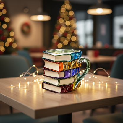3D Book Mug For Christmas Present And Holiday Occasion