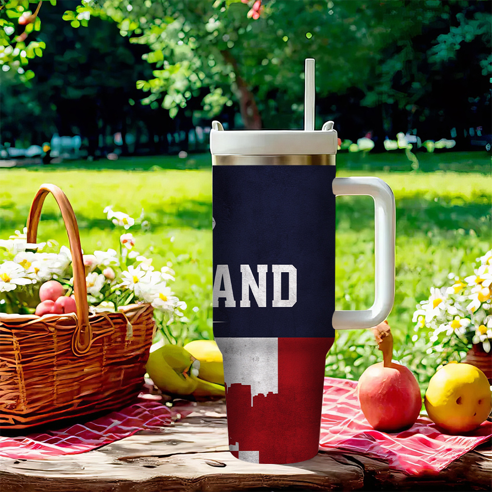 New England Football Vacuum Insulated Stainless Steel Tumbler
