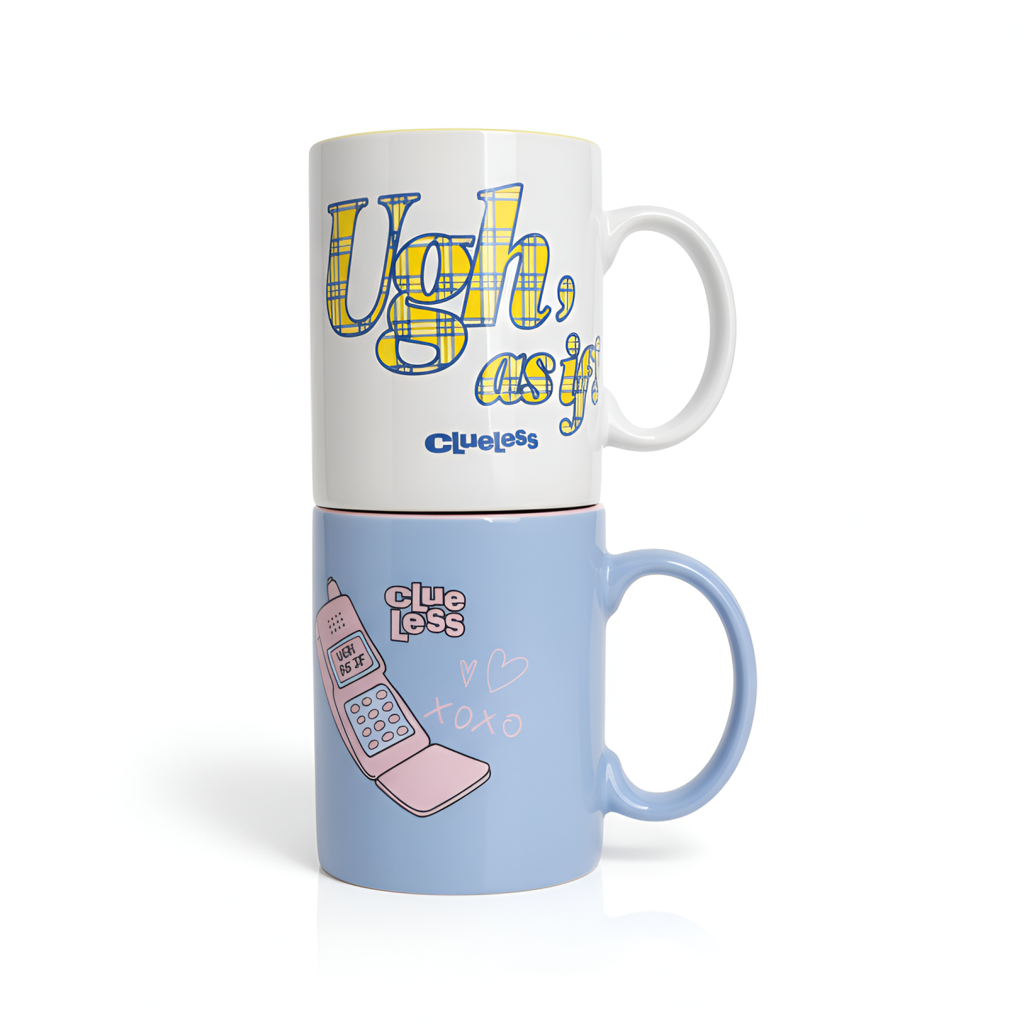 Pack Of Two Ceramic Coffee Mug With Text Print