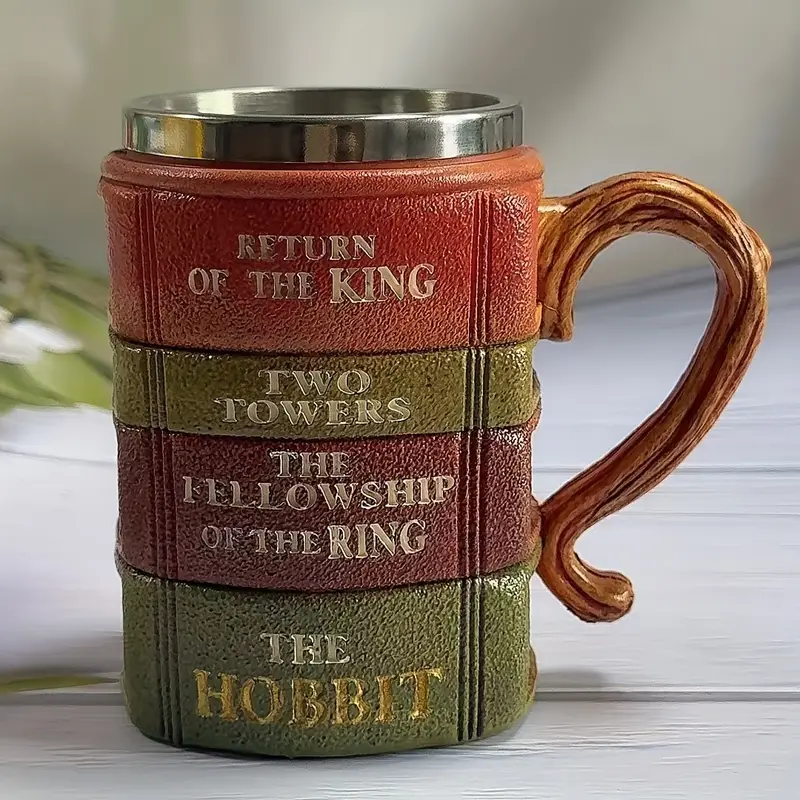 Retro Stacked Books Coffee Mug