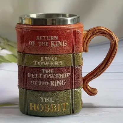 Retro Stacked Books Coffee Mug