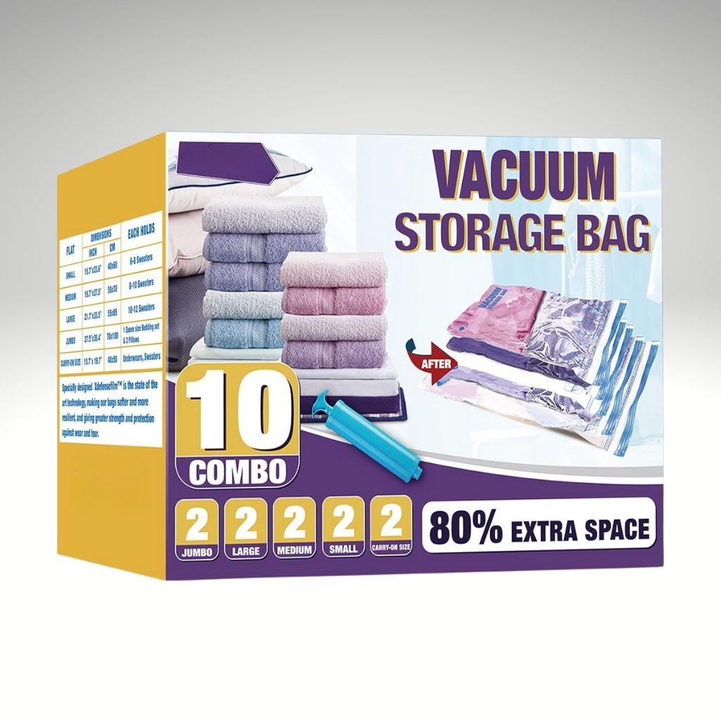 Travel Vacuum Bags With Electric Pump For Luggage And Suitcase