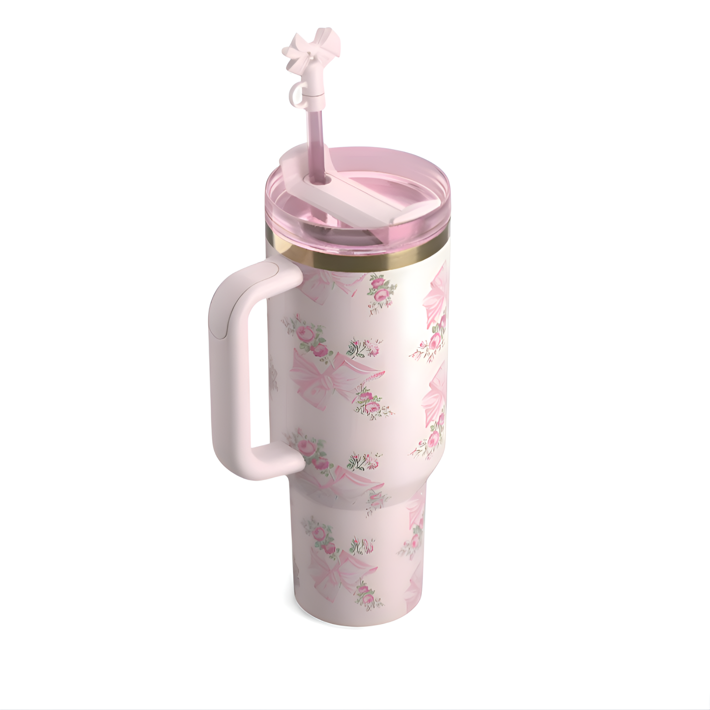 40oz Double Wall Insulated Tumbler With Straw
