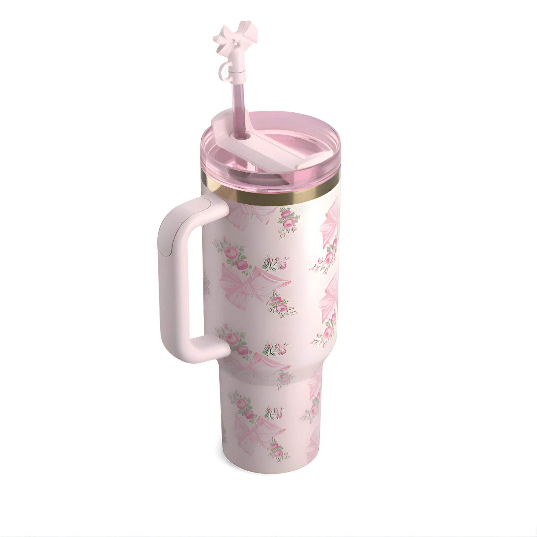 40oz Double Wall Insulated Tumbler With Straw