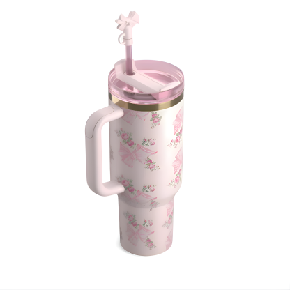 40oz Double Wall Insulated Tumbler With Straw