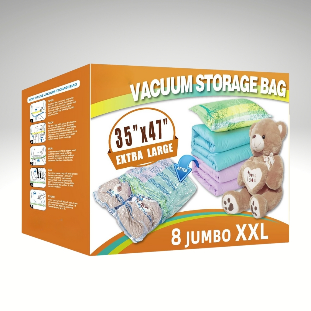Vacuum Sealer Bags For Clothes With Travel Hand Pump