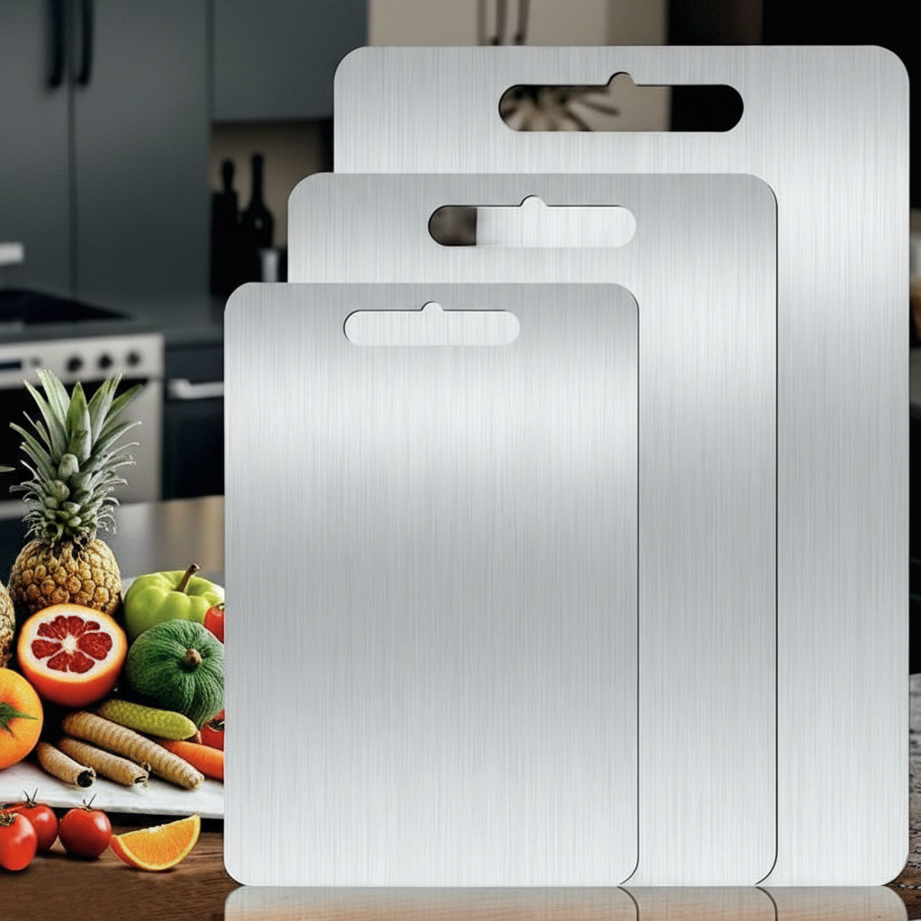 3 Pieces Stainless Steel Cutting Board