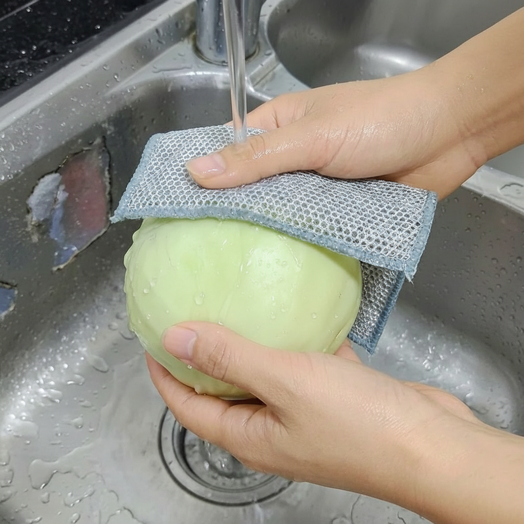 Pack Of 10 Non Scratch Wire Dishcloth With 2 Layer Metal Scrubbers