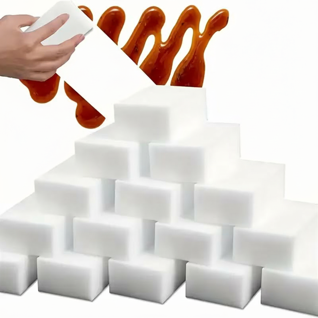 Multi Purpose Foam Sponge Cleaning Pads Set For Home Kitchen And Bathroom