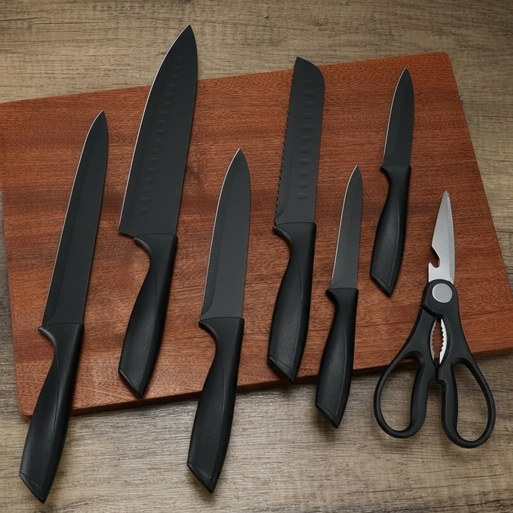 Kitchen Knife Set With Block