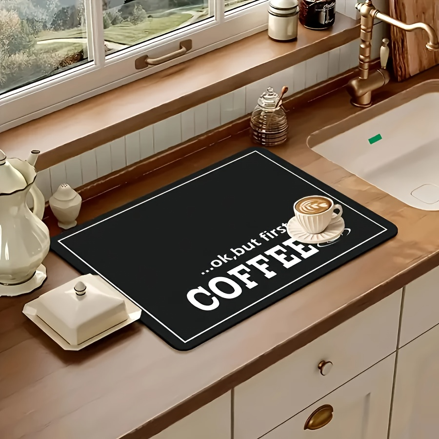 Coffee Machine Absorbent Mat For Kitchen Countertop Use
