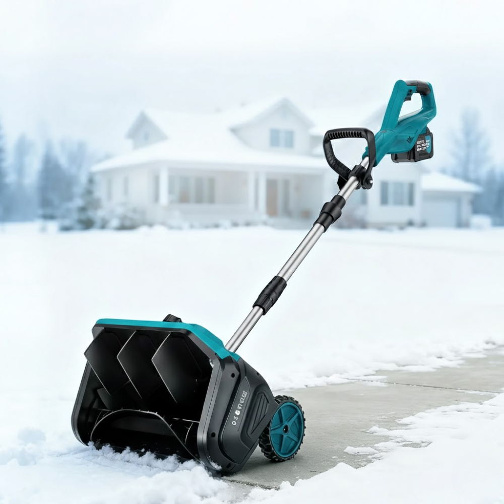 Fovendi 16.5-inch Cordless Snow Shovel Electric Snow Blower with Directional Plate