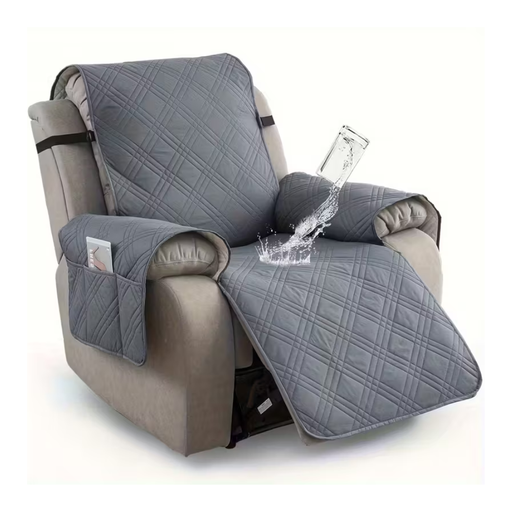 1pc 100% Waterproof Recliner Chair Cover, Non Slip Recliner Covers for Recliner Chair with Pocket, Pet Scratch-Resistant Sofa Slipcover, Washable Furniture Protector, Easy to Install for Living Room, Valentine's Day Gift, Valentine's Day Home Decor.