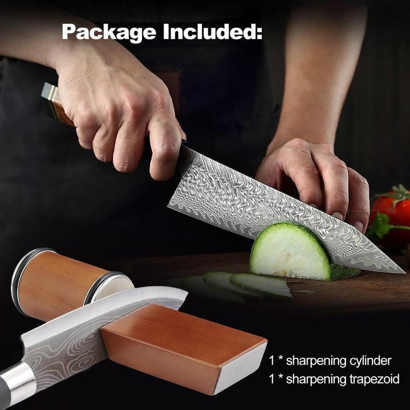 Premium Manual Rolling Knife Sharpener Kit - Stainless Steel Knives Sharpener with Grinding Disc, Includes 1 Set for Effortless Knifesharpening