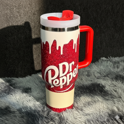 40oz Glitter Tumbler With Handle