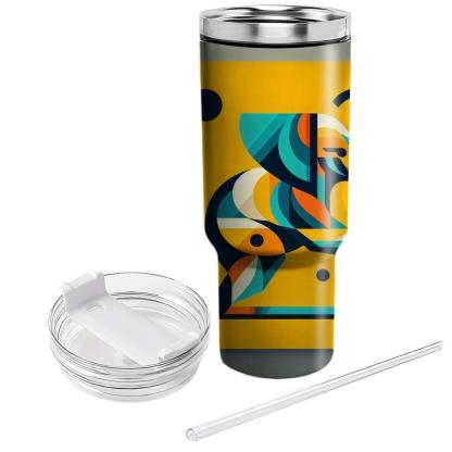 Geometric Elephant Dance  Travel Tumblers
