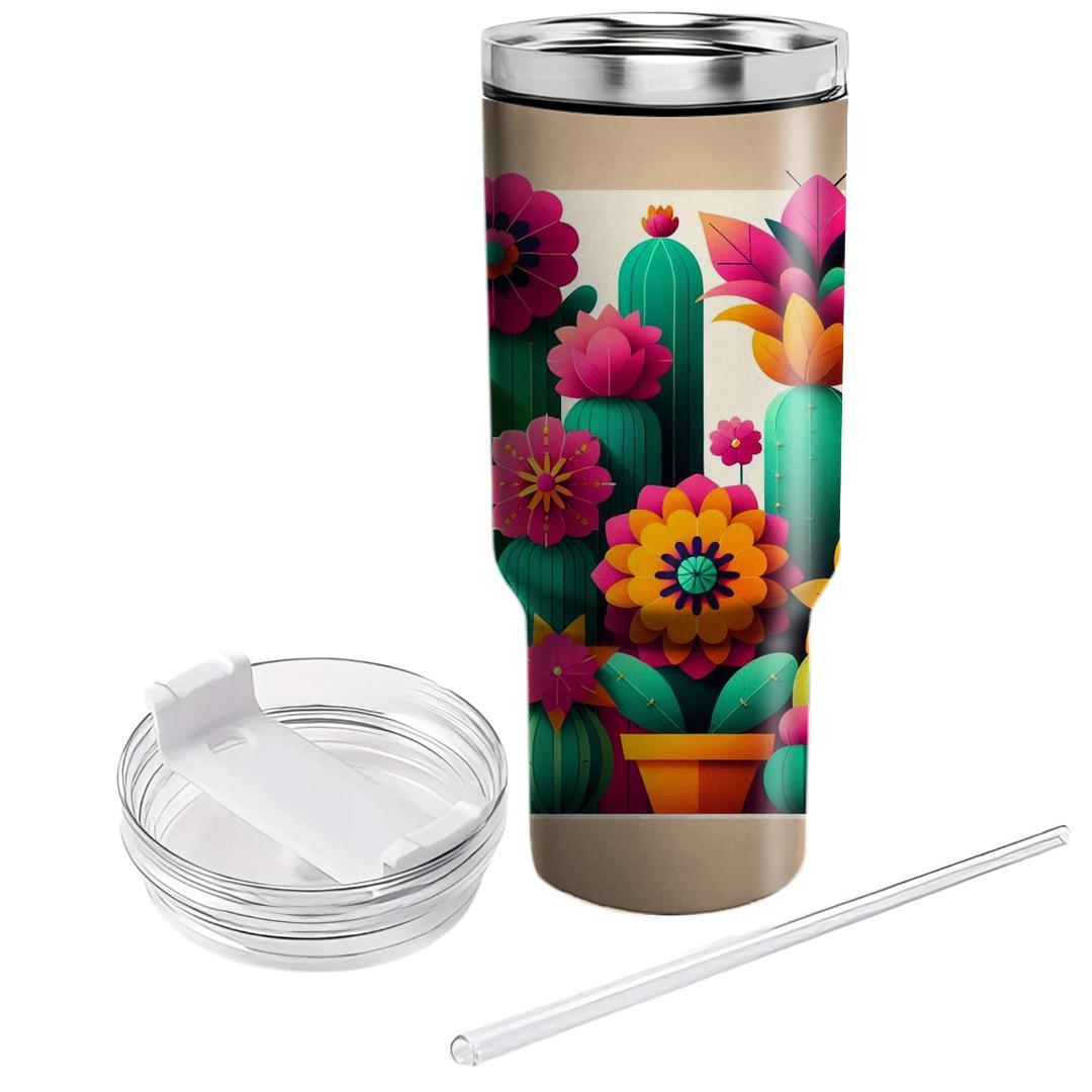 Cactus Floral Harmony  Tumblers For Gifts