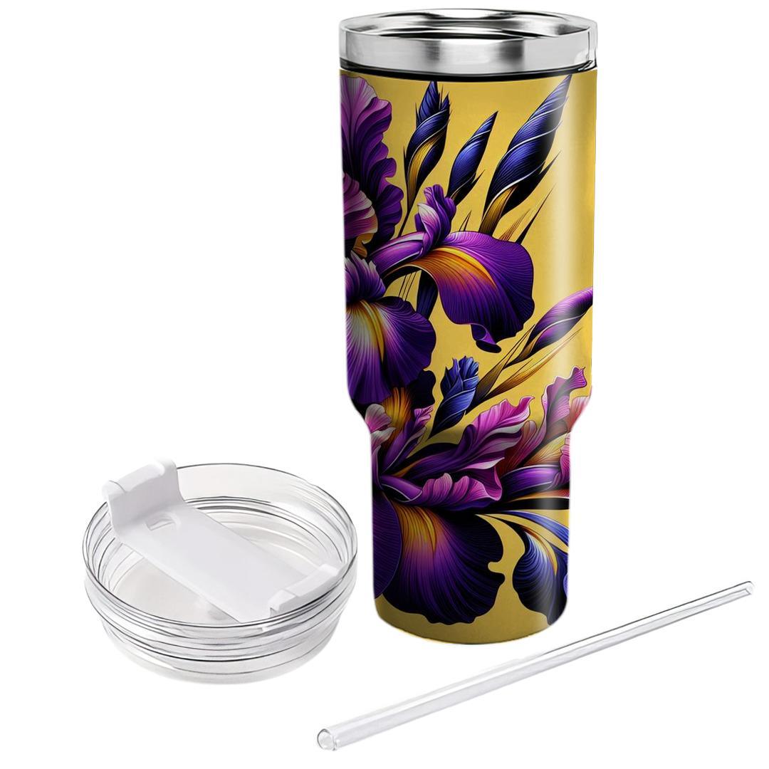 Wild Iris Cascade Personalized Tumblers