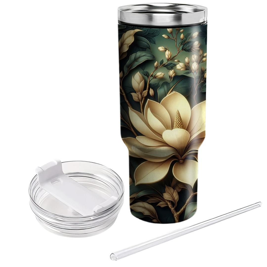 Golden Magnolia Splendor  Tumbler Cups