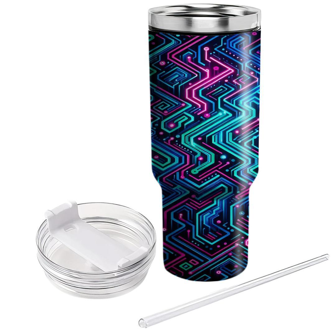 Neon Circuit Board  Unique Tumblers