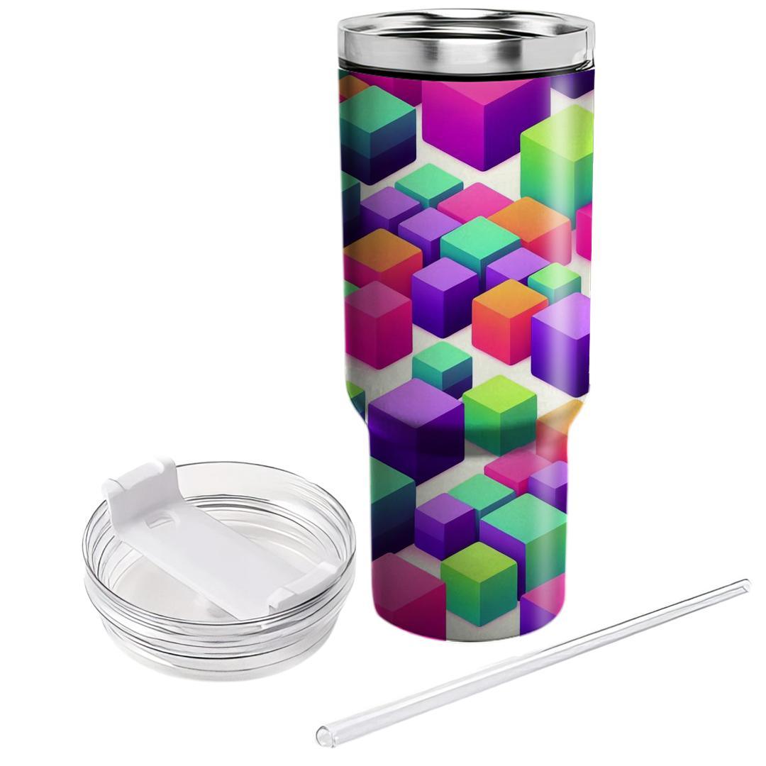 Cubic Pattern Wonderland  Tumblers With Lids
