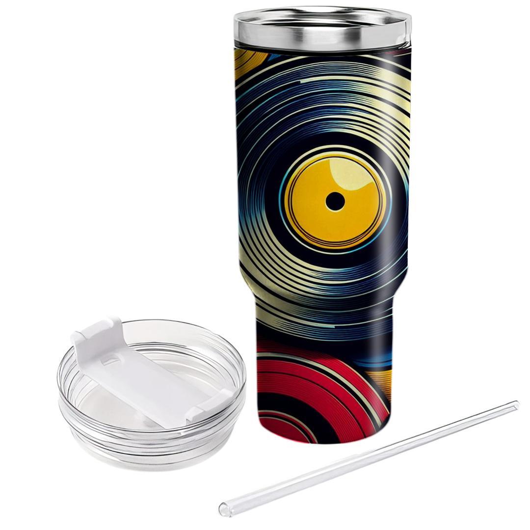 Colorful Vinyl Records  Tumbler Cups