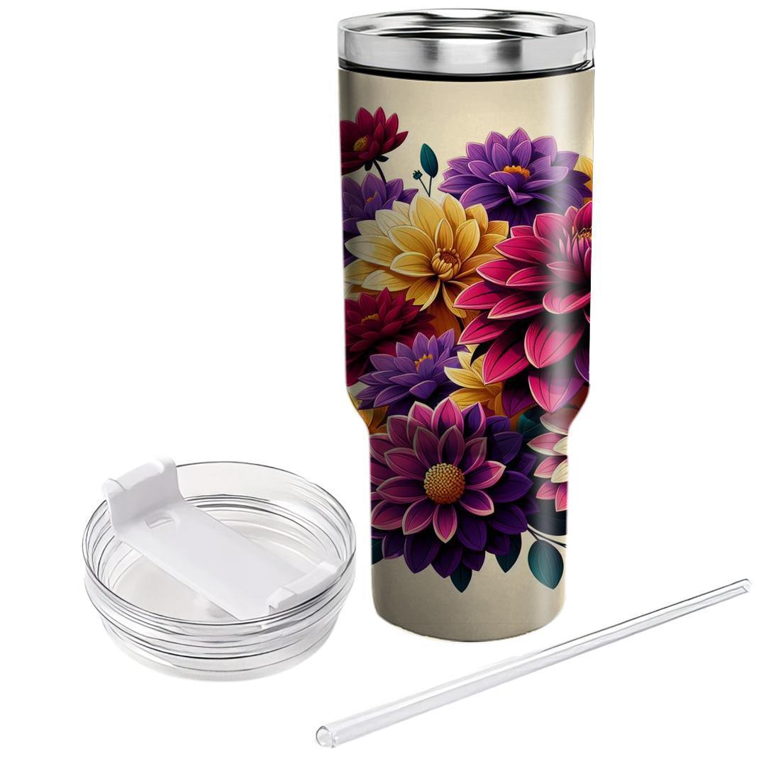 Enchanting Dahlia Garden  Insulated Tumblers