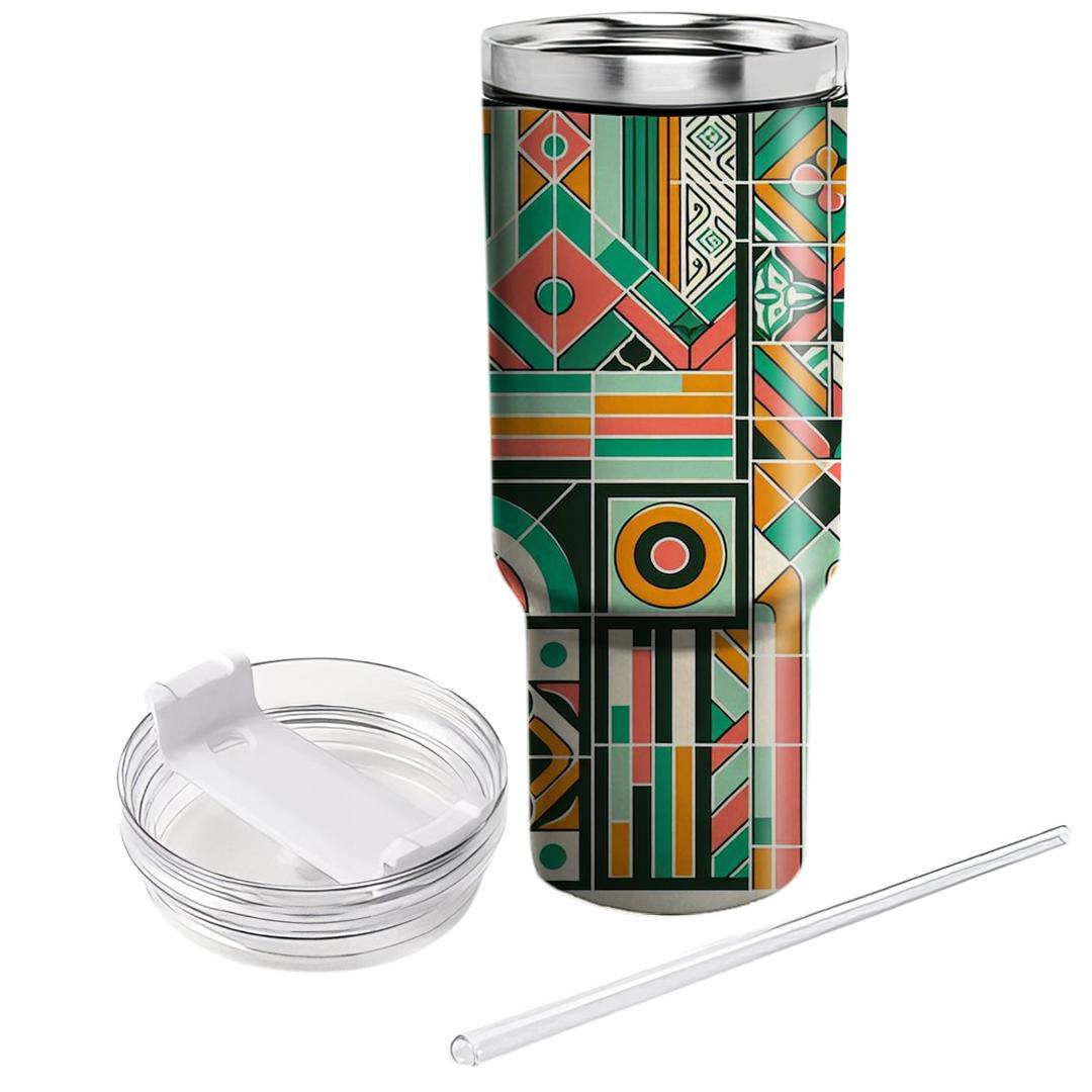 Groovy Patterned Tiles  Tumbler Cups