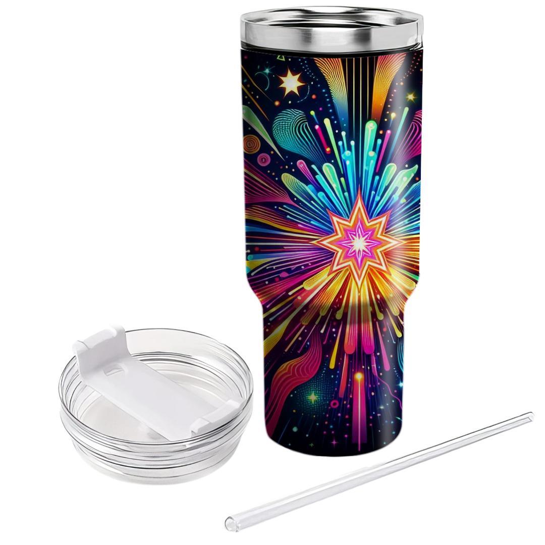 Neon Starburst  Custom Tumblers