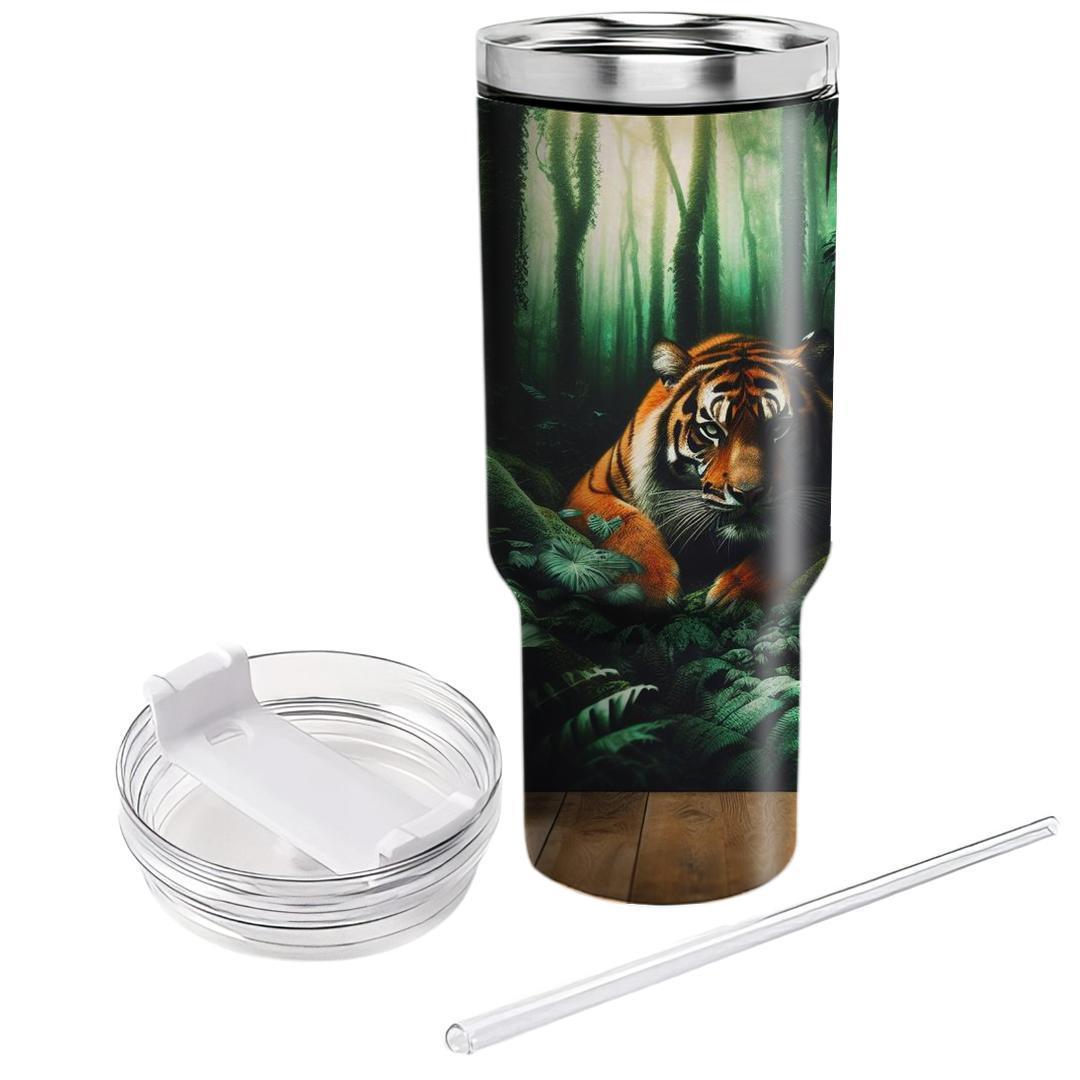 Mysterious Tiger Shadows  Travel Tumblers