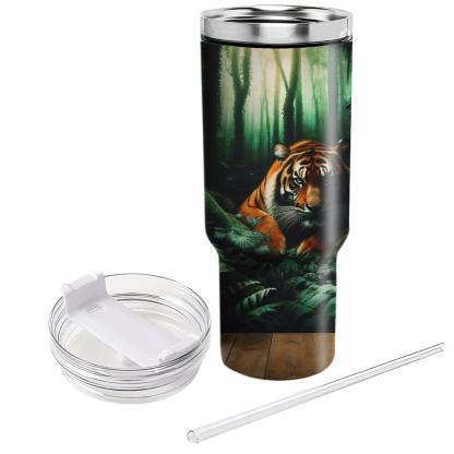 Mysterious Tiger Shadows  Travel Tumblers