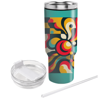 Funky 70s Checkerboard  Travel Tumblers