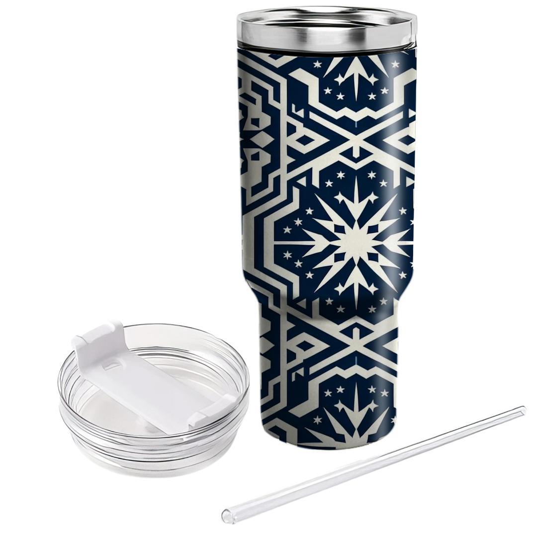 Hexagonal Star Mosaic  Travel Tumblers