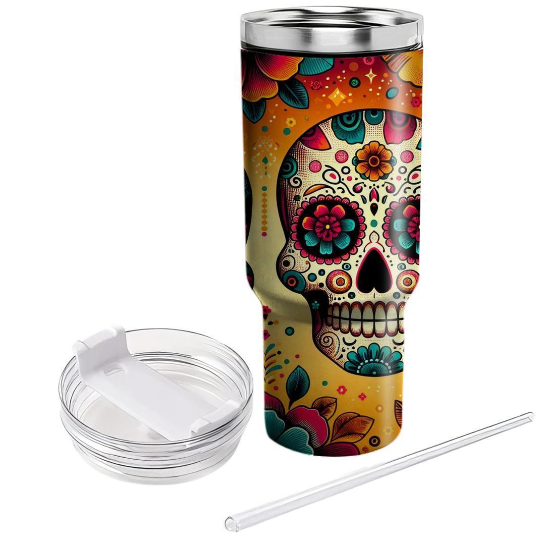 Fiesta De Muertos - Modern Day Of The Dead  Tumblers With Lids
