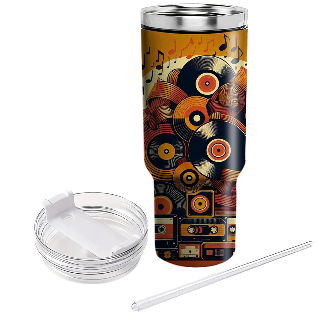 Vintage Vinyl Love  Travel Tumblers