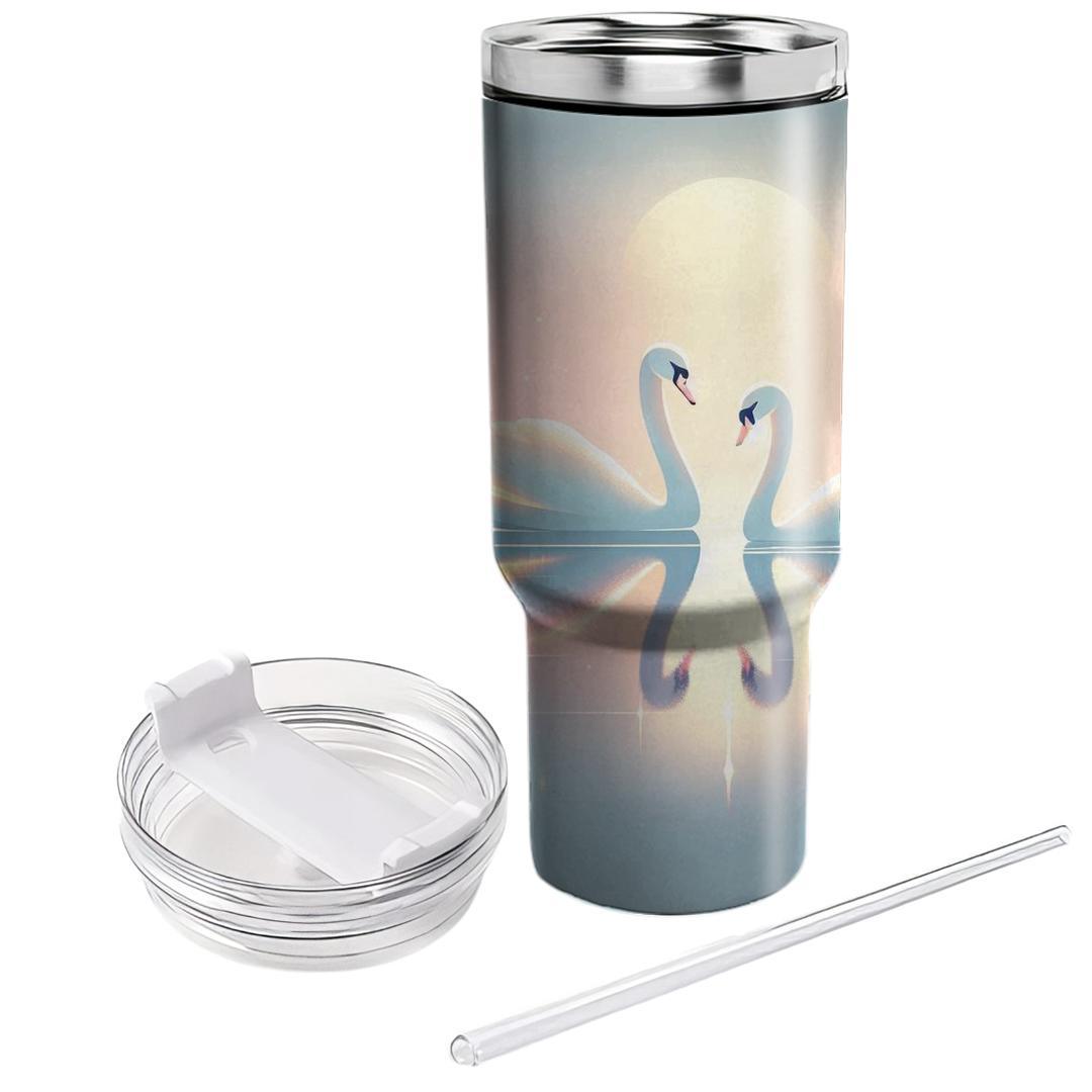 Elegant Swans Lake  Personalized Tumblers