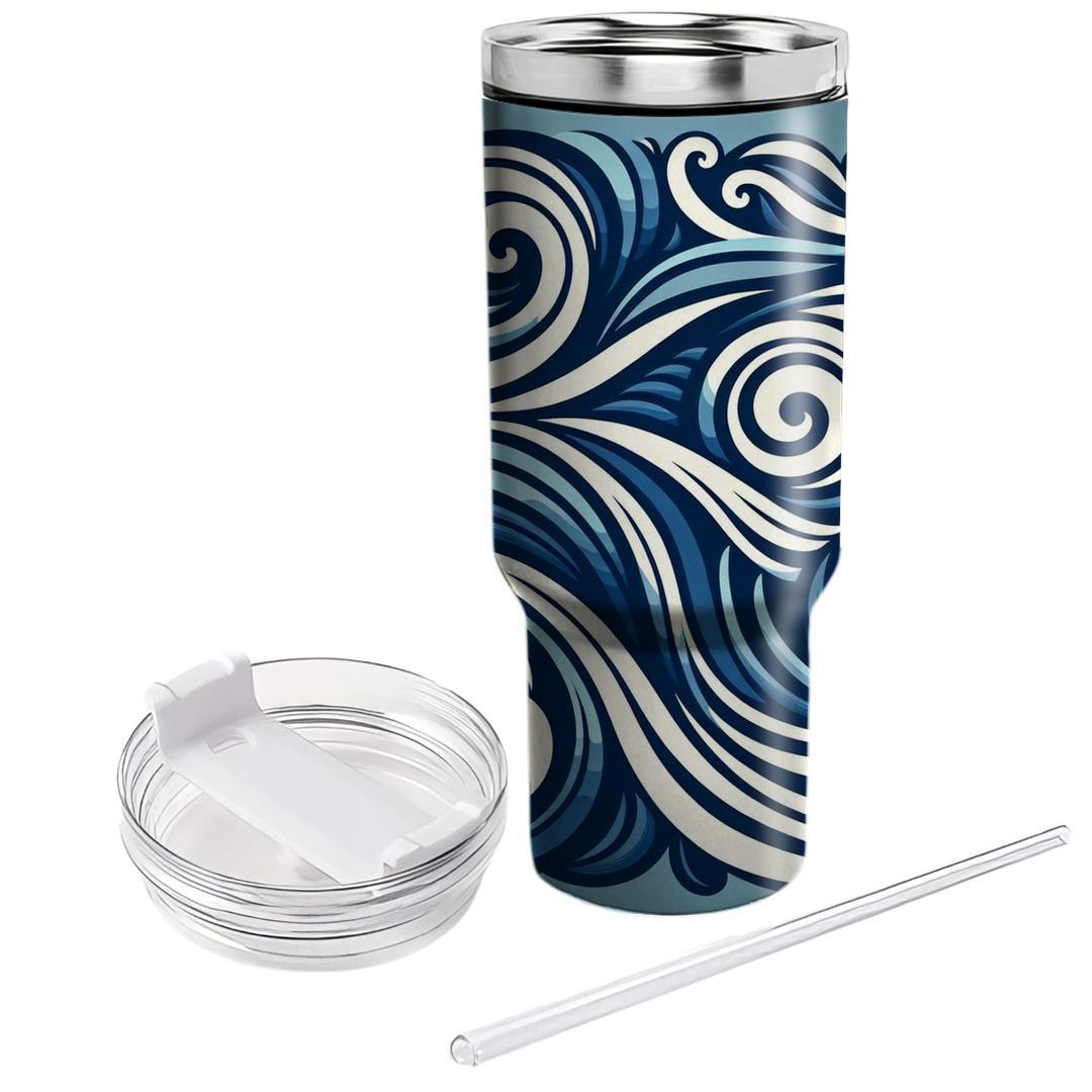 Interwoven Spiral And Wave Motif  Decorative Tumblers