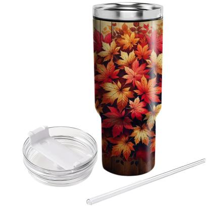 Autumn Maple Leaf Cascade  Tumbler Cups