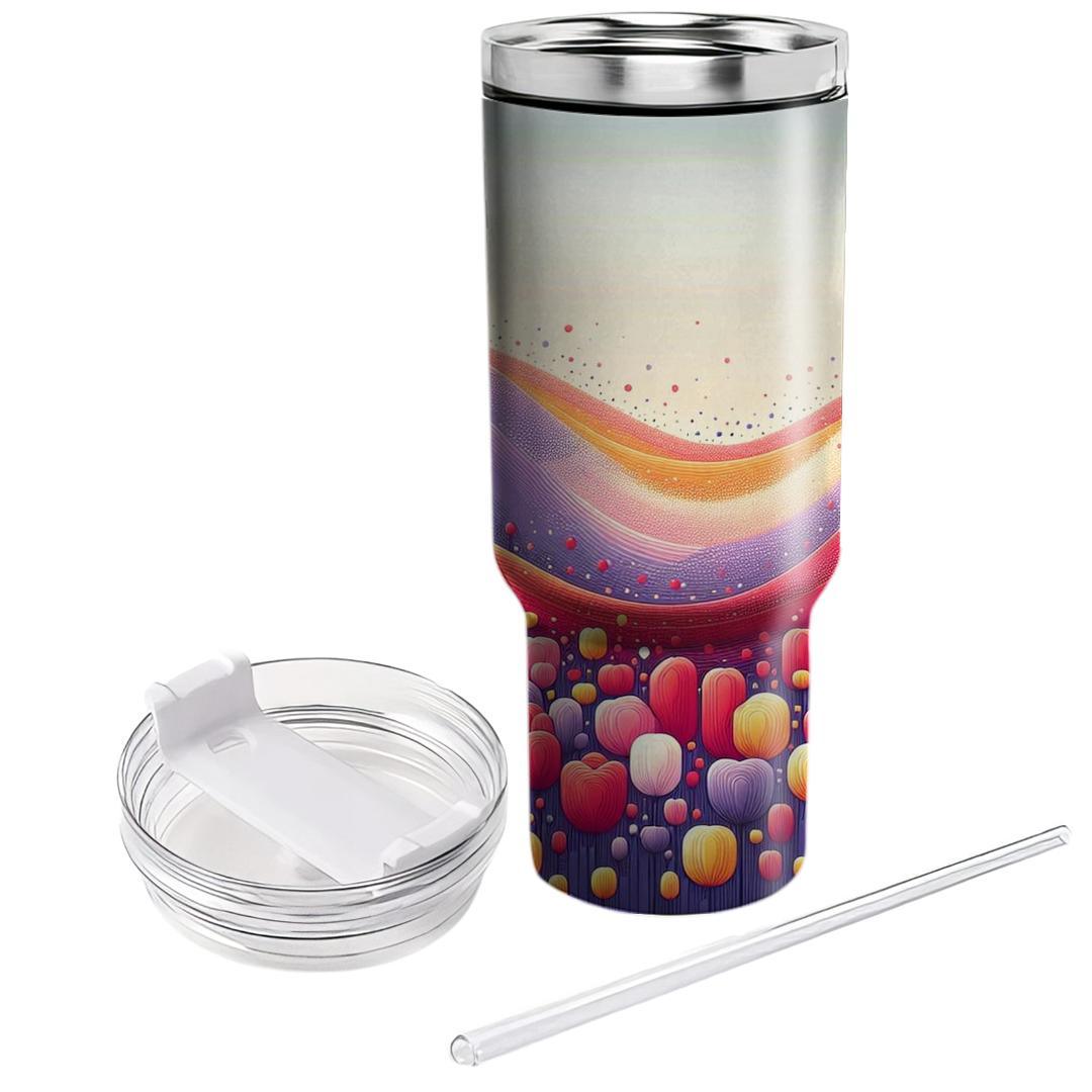 Blooming Tulip Fields  Unique Tumblers