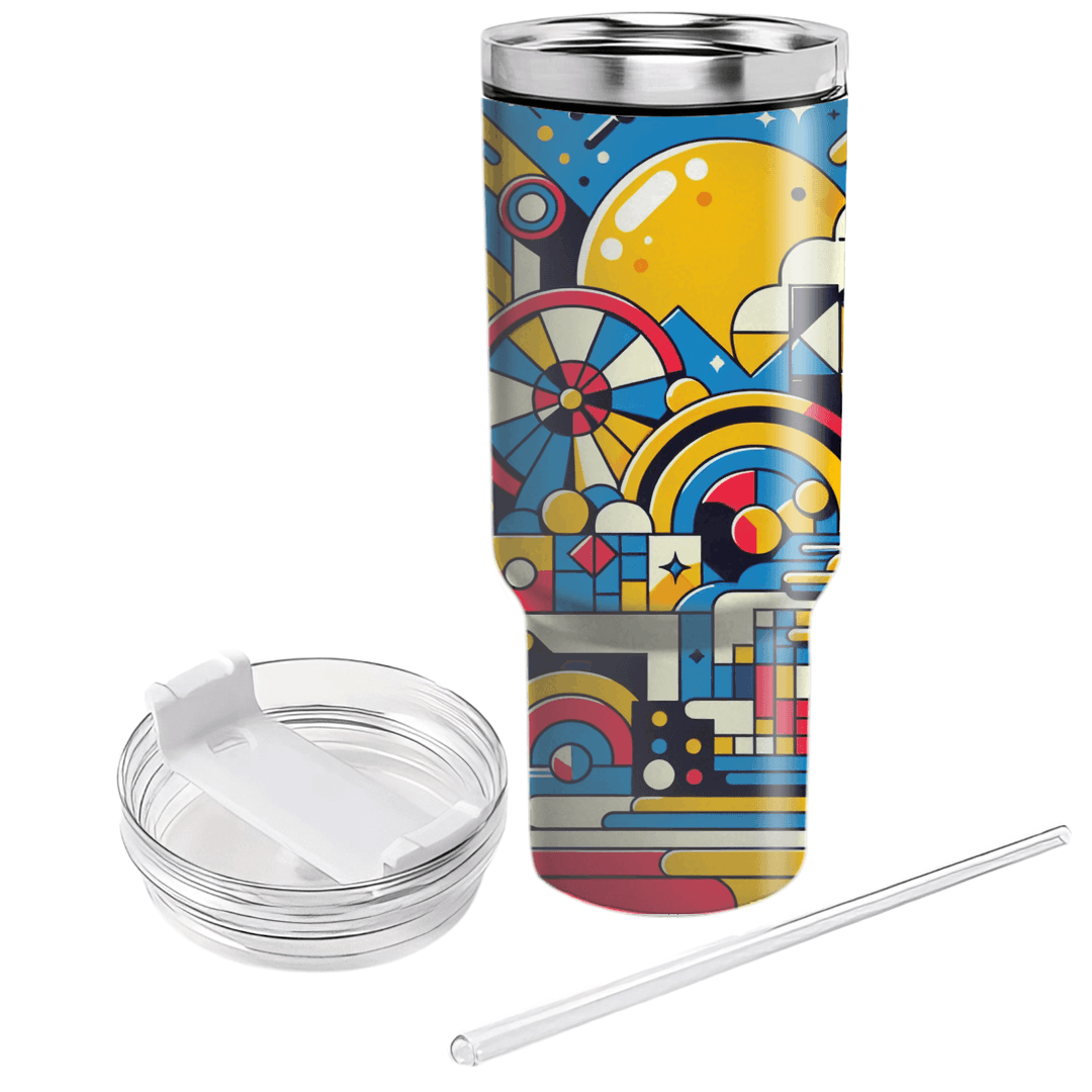 Retro Geometric Fiesta  Custom Tumblers