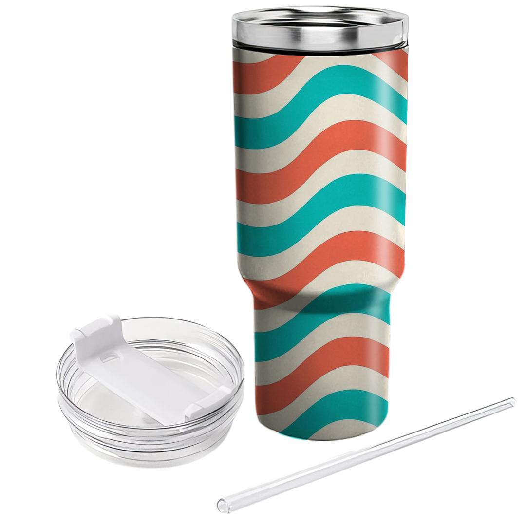 Dynamic Stripe Wave Unique Tumblers
