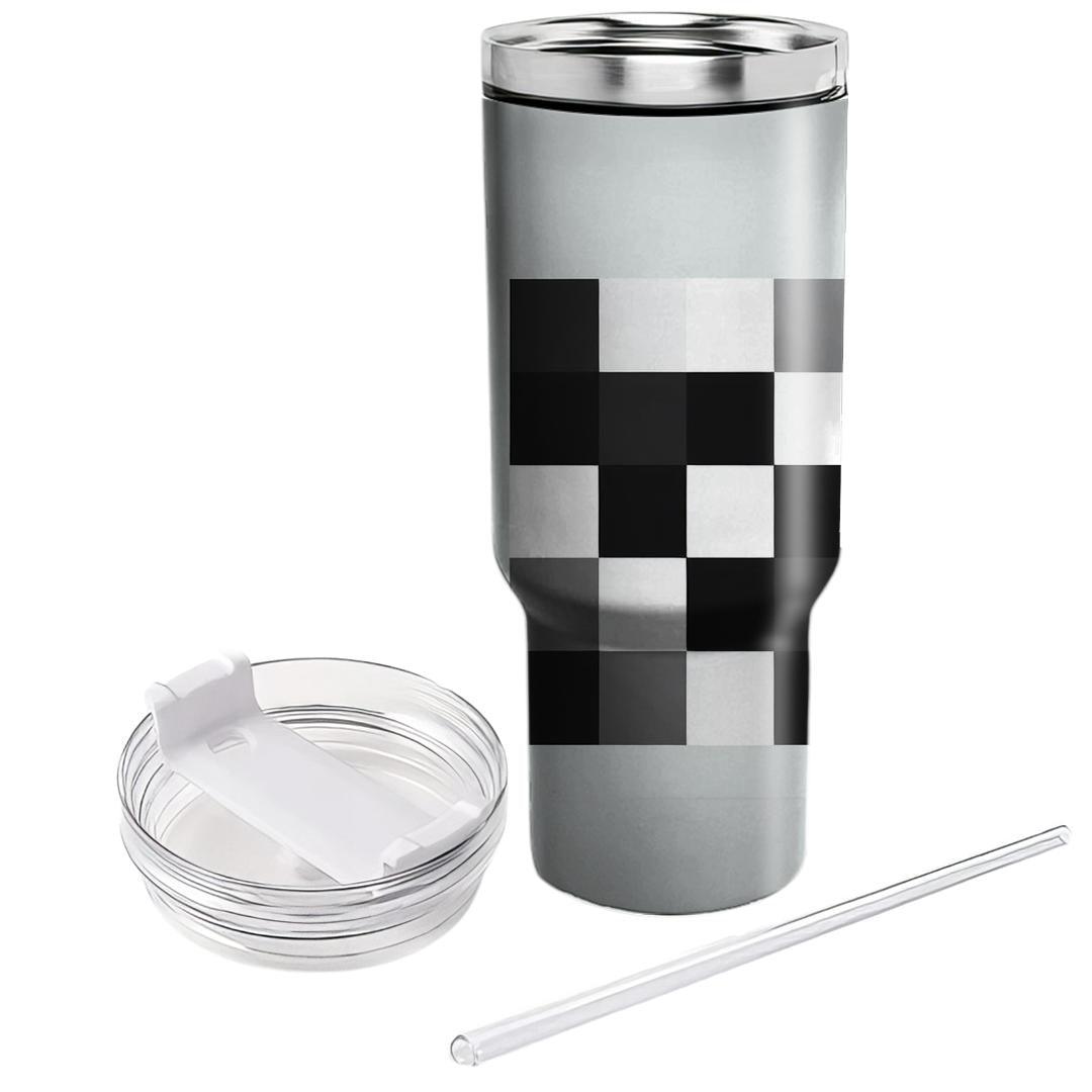 Monochrome Checkered  Insulated Tumblers