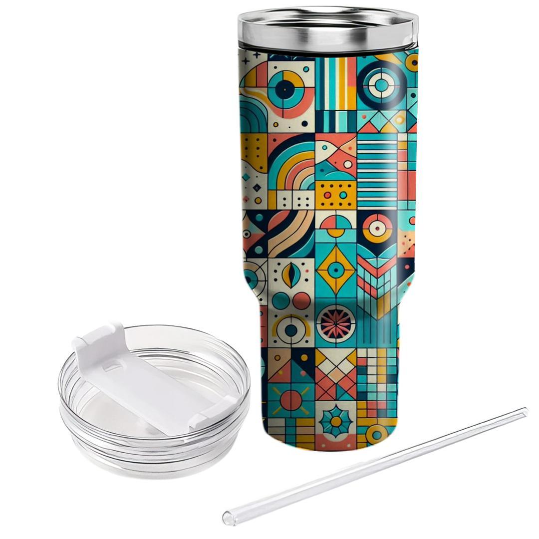 Funky Mosaic Tile  Tumbler Cups
