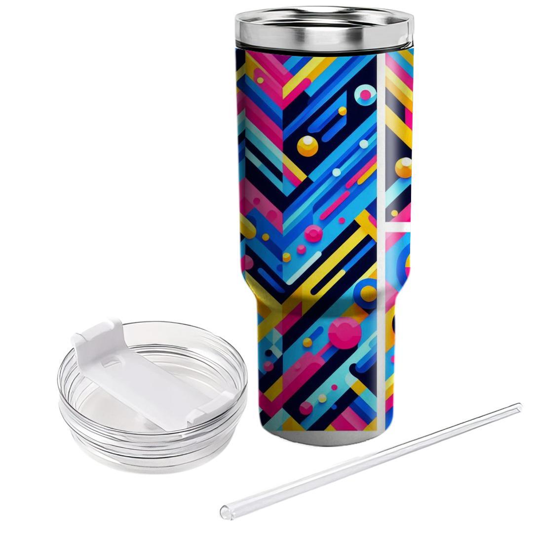Funky Geometric Zigzag  Decorative Tumblers