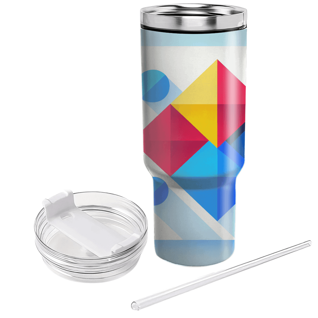 Geometric Burst Of Color  Custom Tumblers