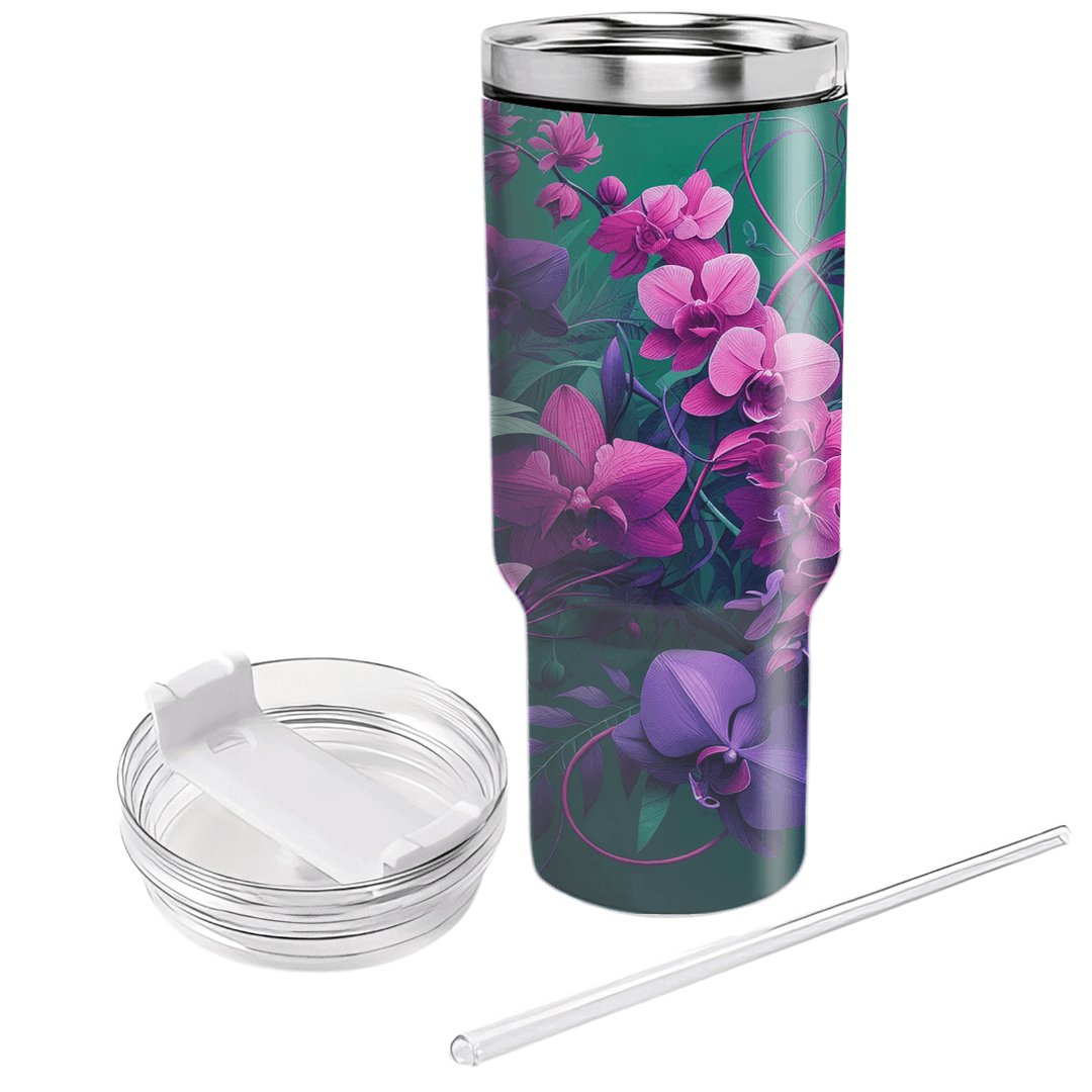Jungle Orchid Symphony  Tumblers With Lids