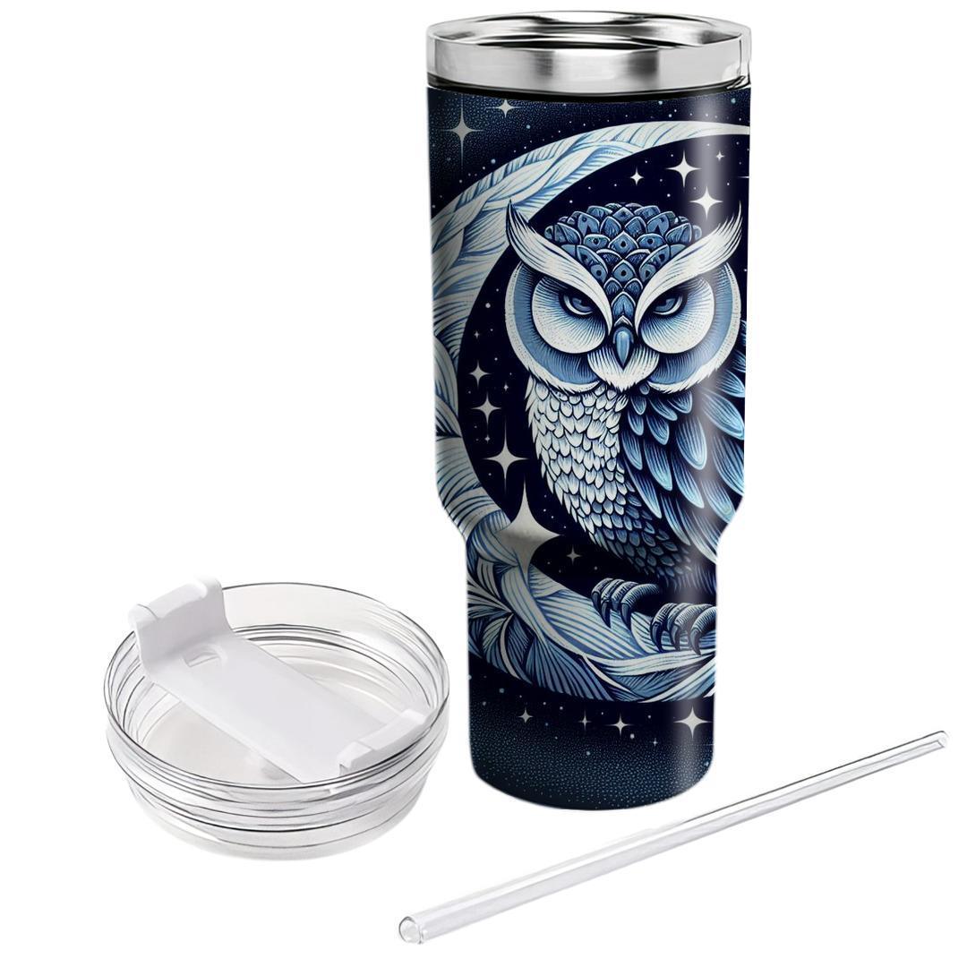 Lunar Owl Mystique  Travel Tumblers